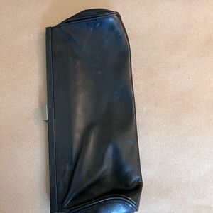 Kenneth Cole Black Genuine Leather Clasp Lock Evening Clutch With Chain …